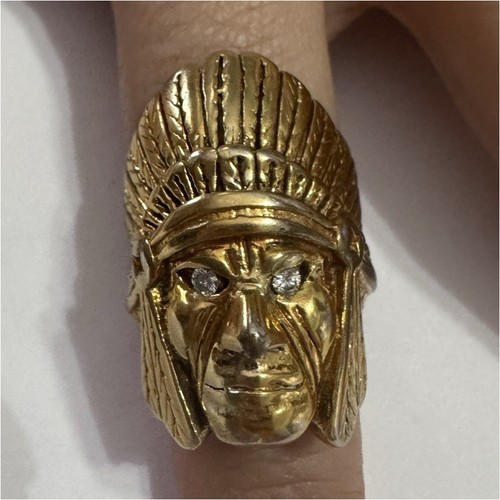 Gold statement ring native - statement,